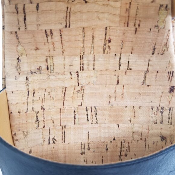 Korks Kork-Ease Austin Sandals Women 11 EU 43 Navy Leather Faux Cork Wedge Shoe - Picture 13 of 16